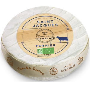 Entdecke Saint Jacques: Der cremig-würzige Weichkäse ist ein original Fromage Fermier aus der Bauernhof-Käserei Ferme de la Tremblaye in der Region Ile de France. 