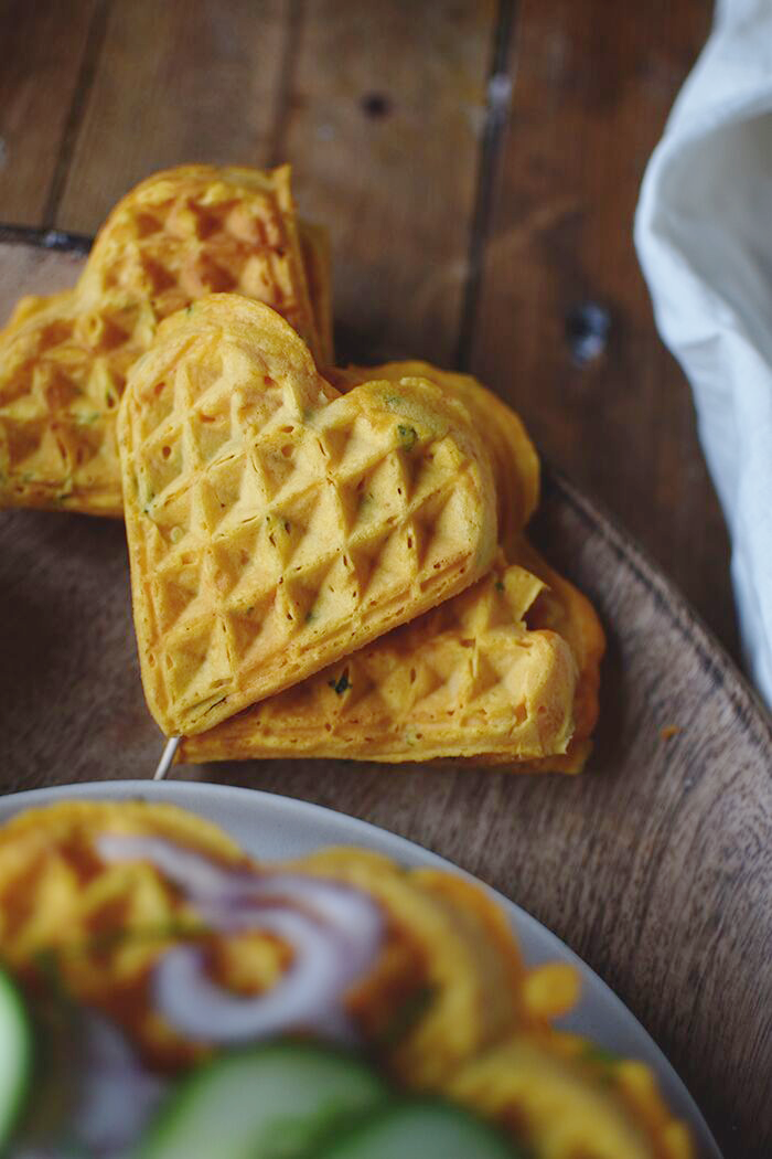 Blogbeitrag Das Knusperstübchen Waffeln mit Süßkartoffeln Waffeln, Süßkartoffeln, Herzwaffeln, „Das Knusperstübchen“, Abendbrot