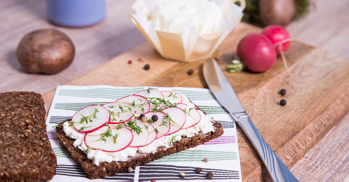 Géramont Pausenbrot Radieschen und Frischgenuss Géramont Pausenbrot Radieschen und Frischgenuss