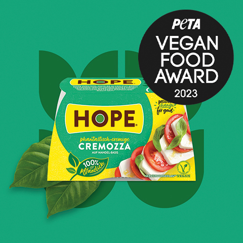 HOPE Cremozza PETA vegan food award