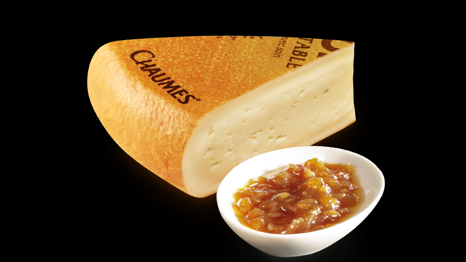 Chaumes mit Feigen-Senf-Sauce Chaumes mit Feigen-Senf-Sauce