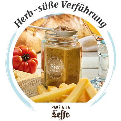 Pavé à la Leffe & Bier-Honig-Senf Käsebegleiter: Pavé à la Leffe & Bier-Honig-Senf