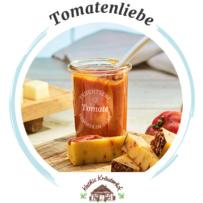 Käsebegleiter: Kathis Kräuterhof Sommersprossen & Tomaten-Fruchtsenf
