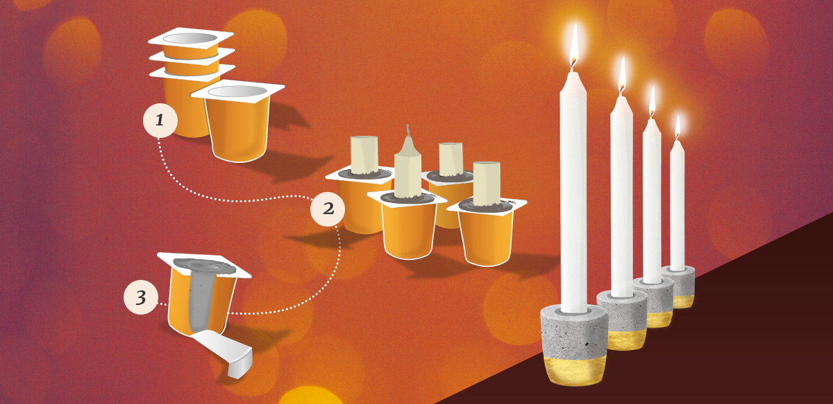 DIY Adventskranz Kerzen DIY Adventskranz Kerzen