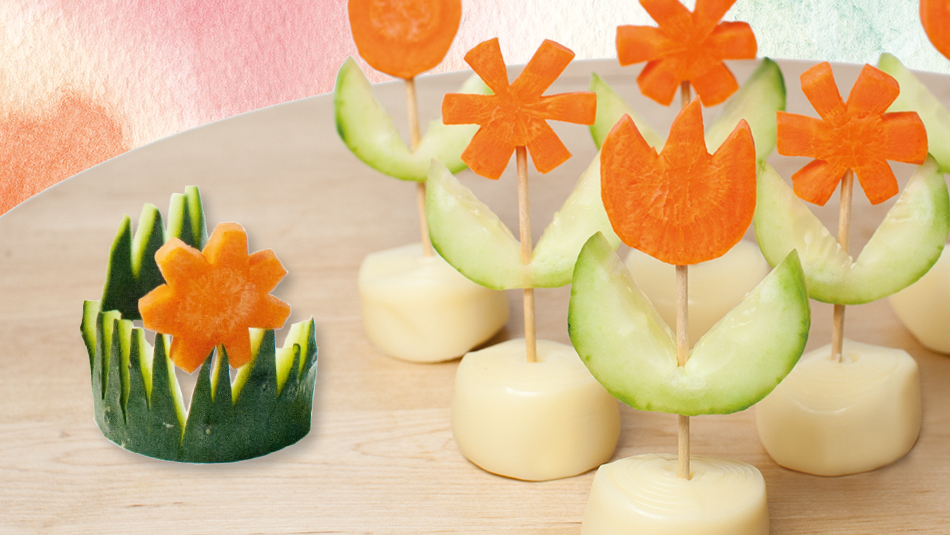 DIY für bunte Tulpen aus Käse 