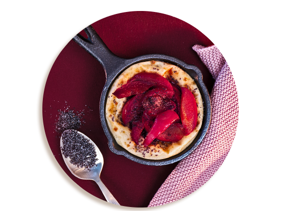 Raclette mal süß: Pflaumen-Mohn-Pfännchen Raclette mal süß: Pflaumen-Mohn-Pfännchen