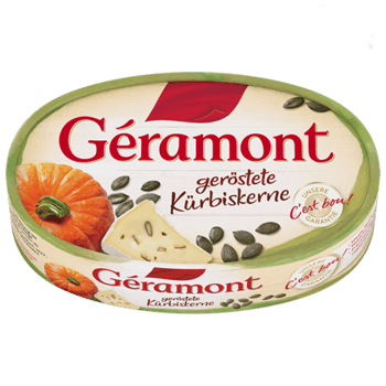 Géramont mit gerösteten Kürbiskernen 