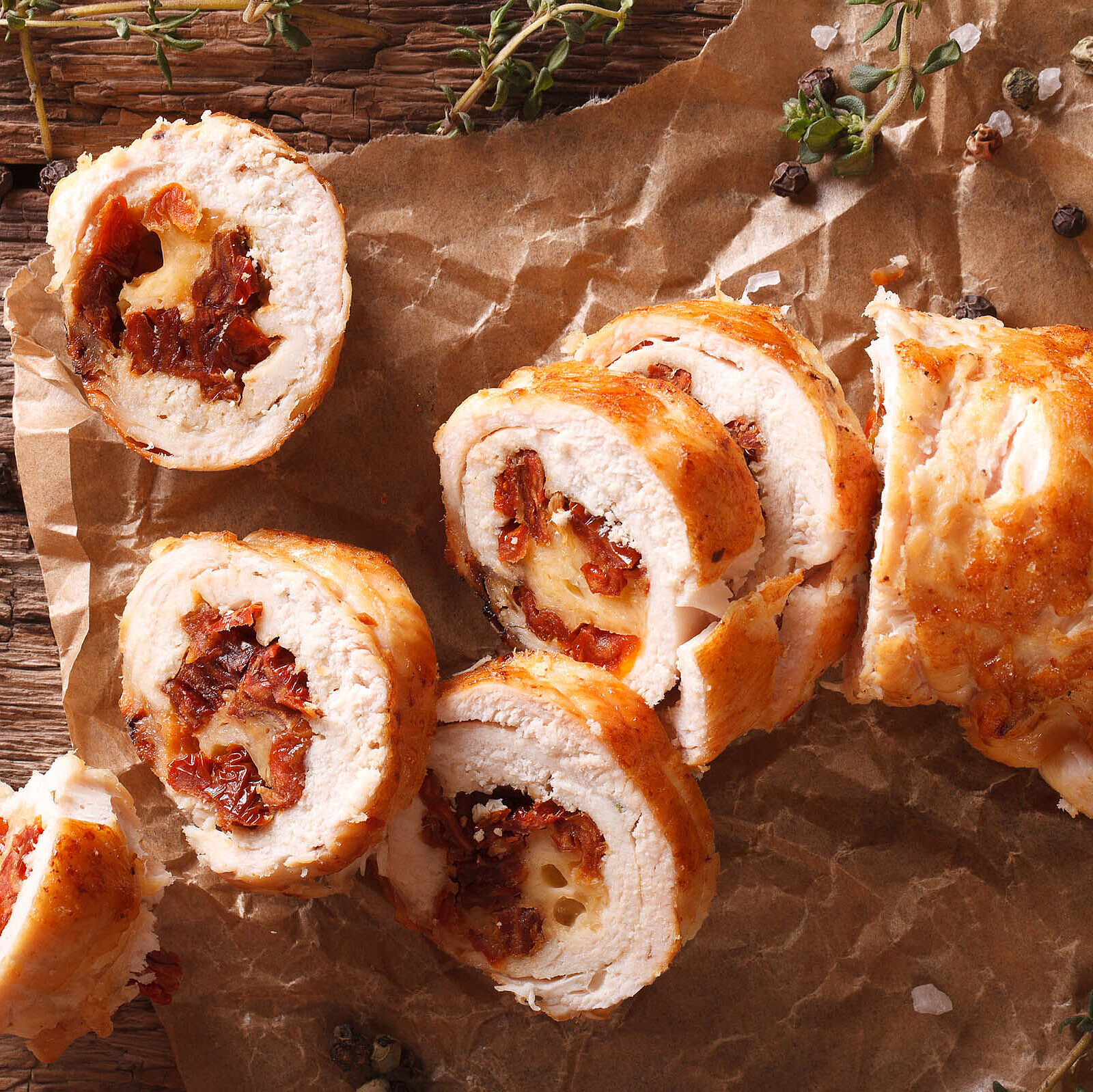 Gefüllte Putenbrustfilets mit Käse