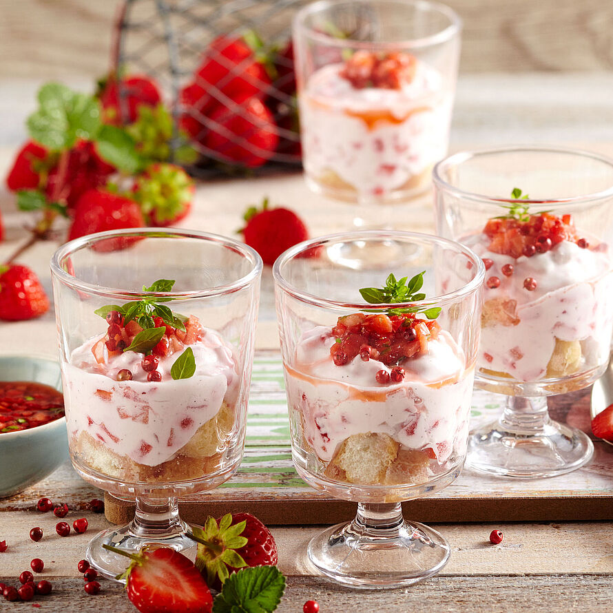 Erdbeer-Tiramisu mit Chavroux
