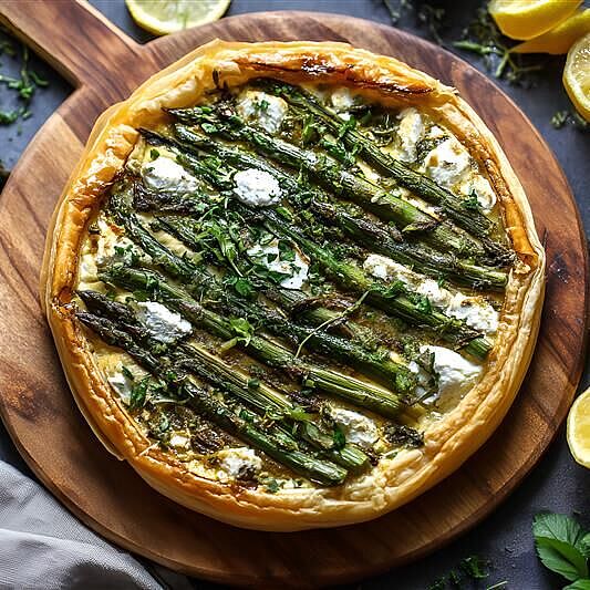 Spargel-Tarte mit Le Tartare