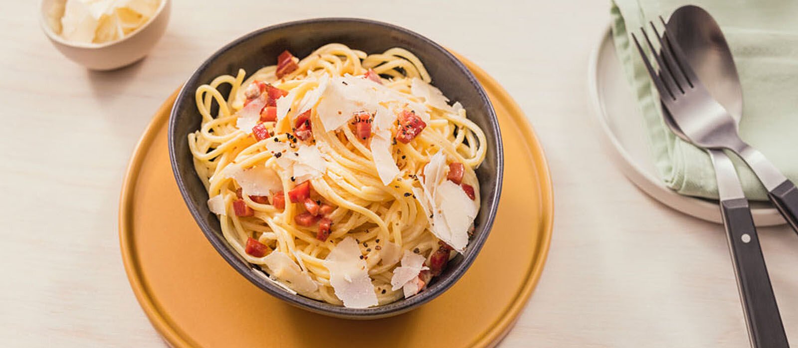 Spaghetti Carbonara mit Brunch