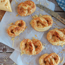 Käse-Blätterteigbrezel 