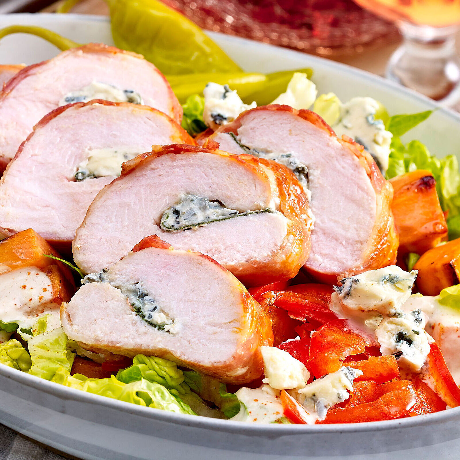 Süßkartoffel-Salat mit Saint Agur