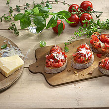 Leckere Rezeptidee - Bruschetta mit Tomaten