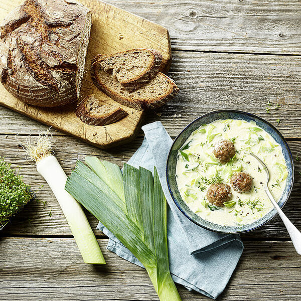 Köstliche Käse-Lauch-Suppe mit MILKANA