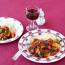 Ratatouille mit Couscous - leckere Rezeptidee