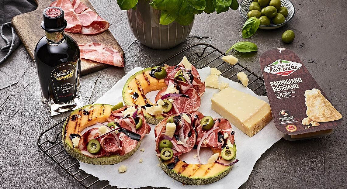 Gegrillte Cantaloupe-Melone
