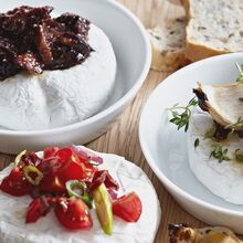 Tomme Vaudoise Käse Affinage mit dreierlei Toppings
