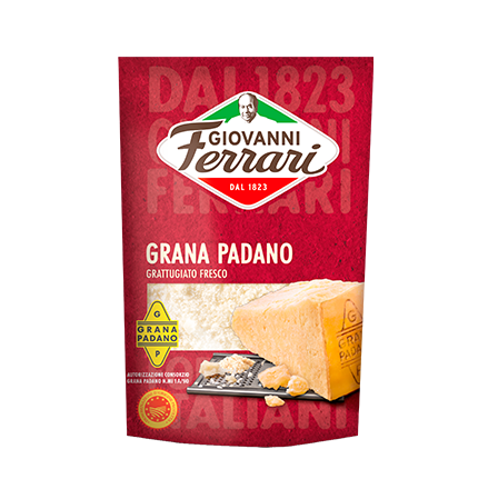 Giovanni Ferrari packshot Grana Padano frisch gerieben