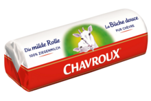 Chavroux packshot Ziegenweichkäse die milde Rolle