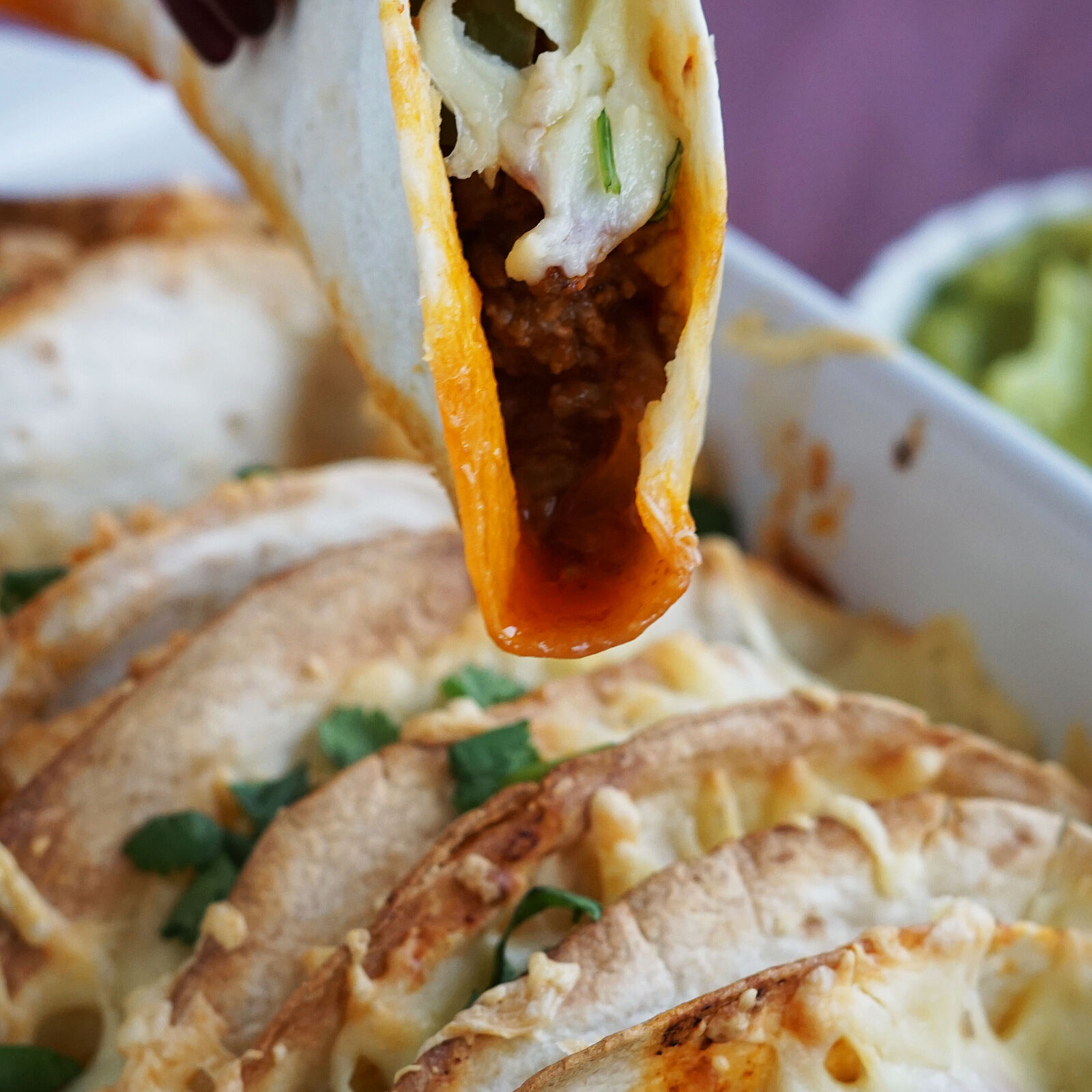 Überbackene Tacos