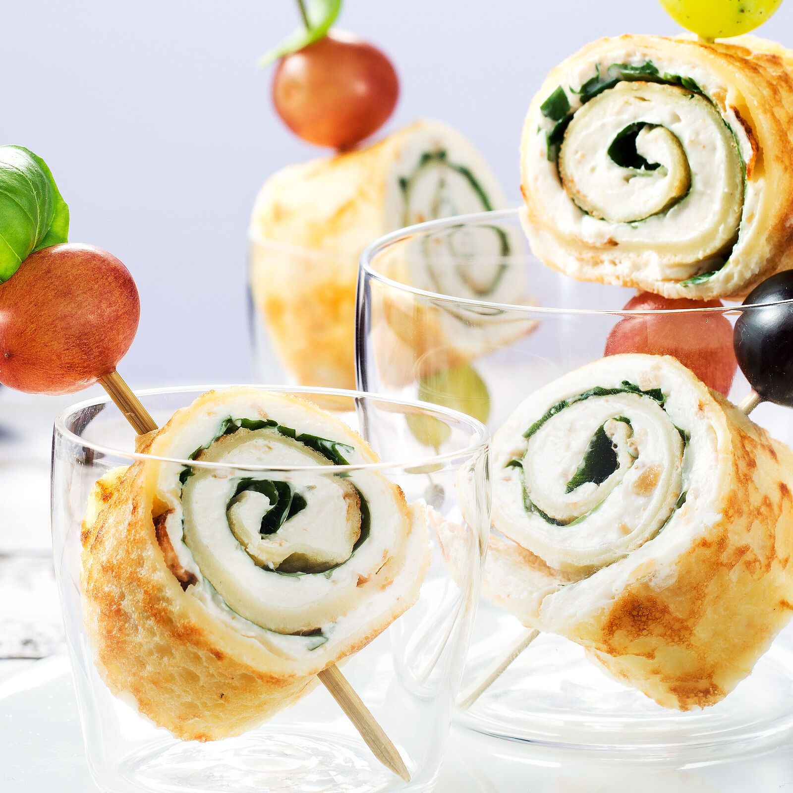 Pfannkuchenröllchen mit Ziegenkäse „Feige“