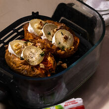 Süßkartoffel aus der Heißluftfritteuse mit Chavroux_2 Süßkartoffel aus der Heißluftfritteuse mit Chavroux