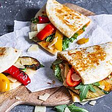 Piadina mit Pesto Rosso und Grillgemüse