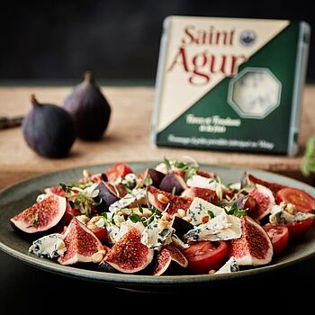 Rezept für Saint Agur Tomaten- und Feigensalat