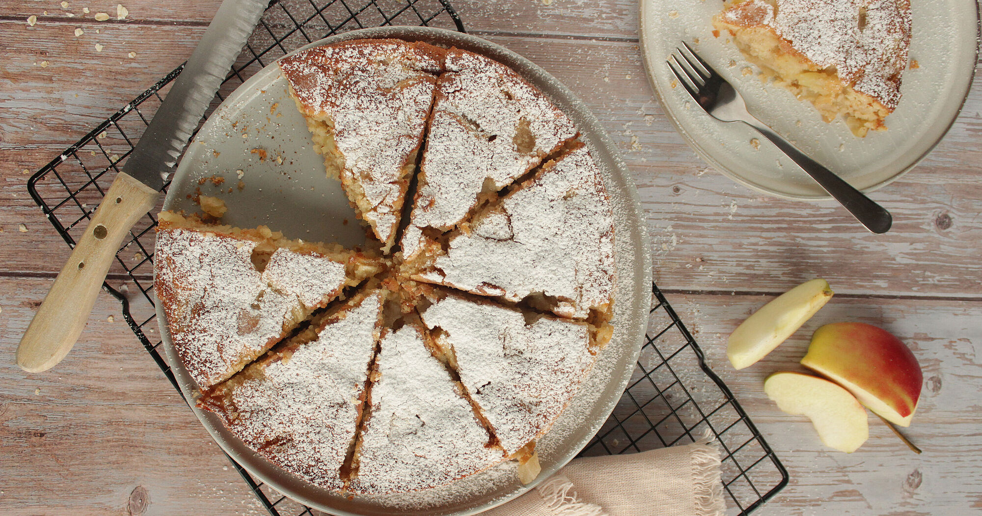 Rezept für einen fluffigen Apfel-Rührkuchen