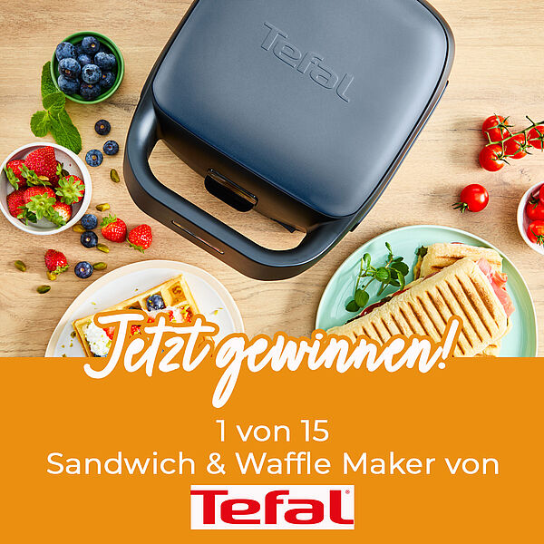 Gewinne einen Sandwich &amp; Waffle Maker von Tefal