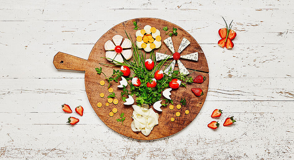 Käse-Blumenstrauß