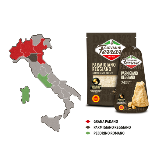  Parmigiano Reggiano aus den Provinzen Parma, Reggio Emilia, Modena und Bologna