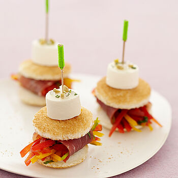 Gemüsiges Mini-Sandwich - perfekt für Partys