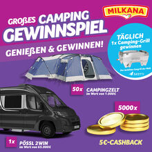 Kachel Milkana Camping Gewinnspiel Übersicht