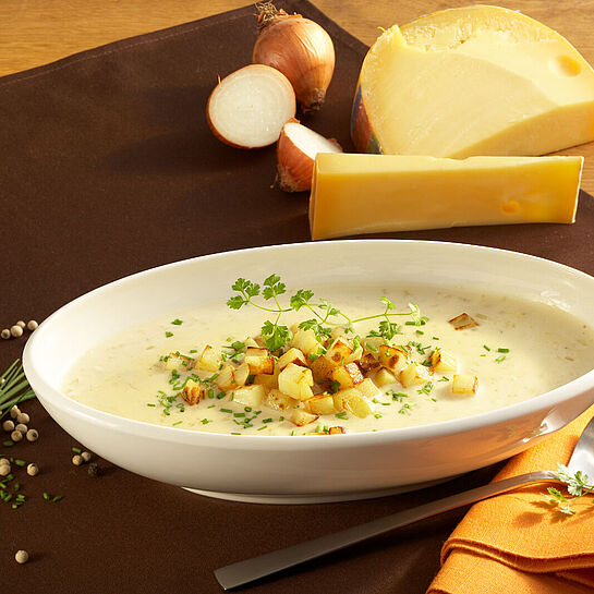 Käsesuppe mit Blauschimmel - immer ein Genuss