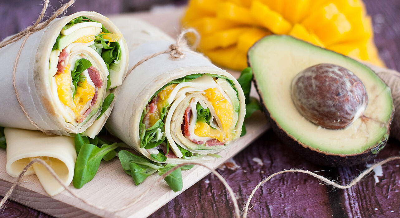 Avocado-Wrap mit Käse