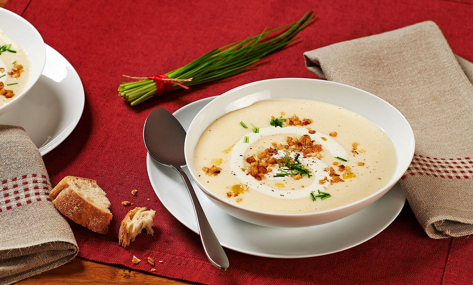 Kartoffel Käse Suppe mit Sellerie