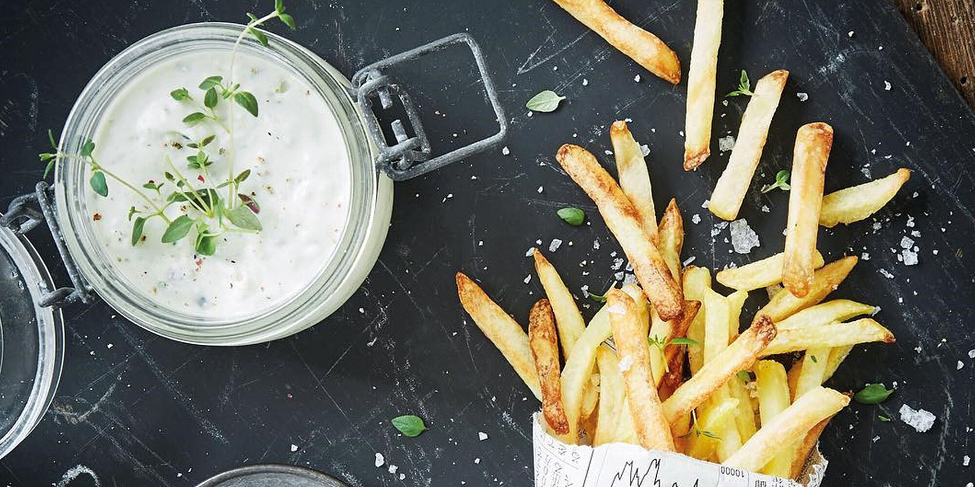Pommes-Dip mit Käse