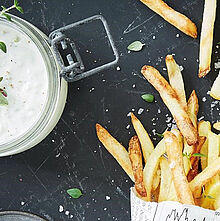 Pommes-Dip mit Saint Agur Blauschimmelkäse