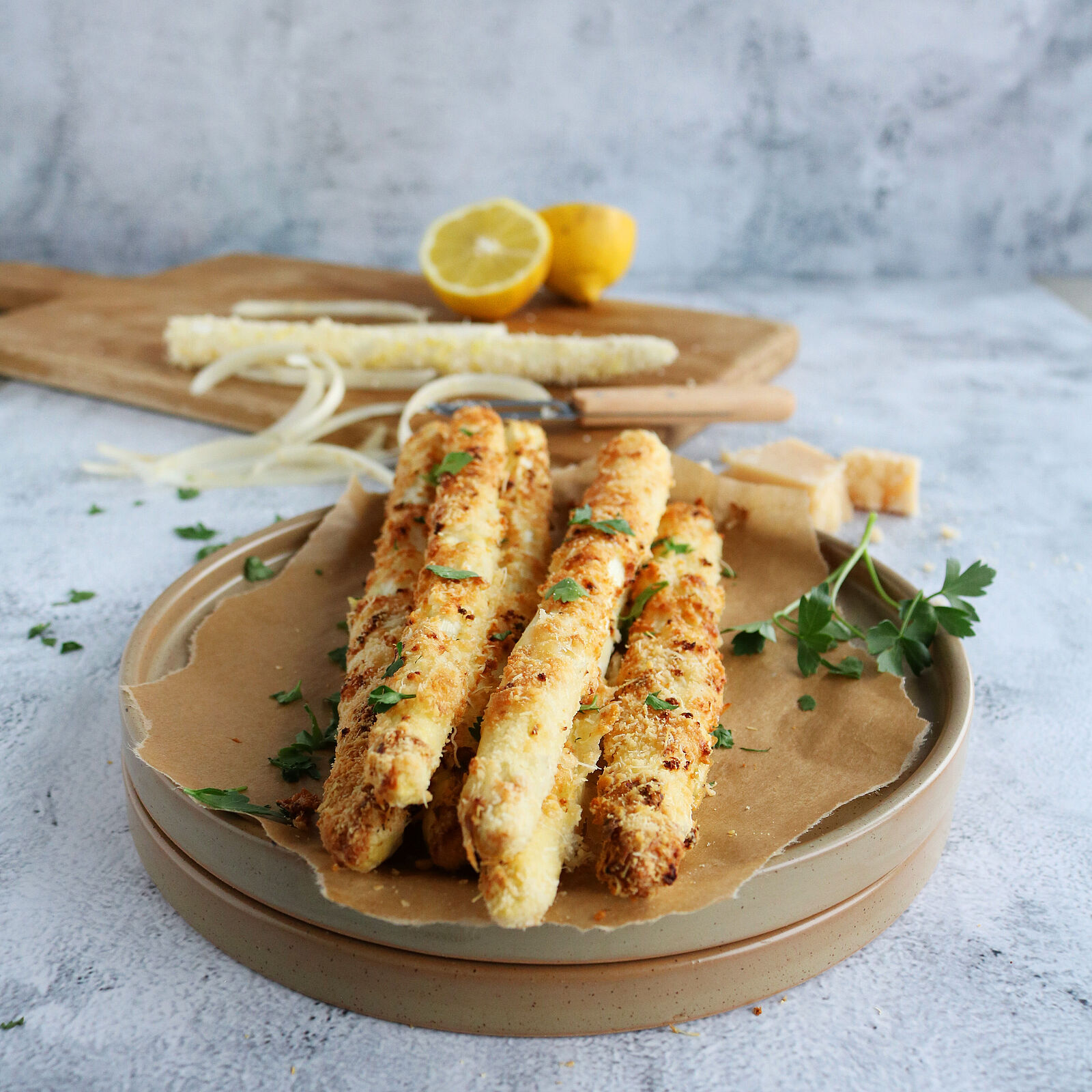Spargel mit Parmesankruste