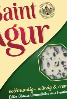 Saint Agur Stück 125 g packshot Saint Agur Stück 125 g packshot