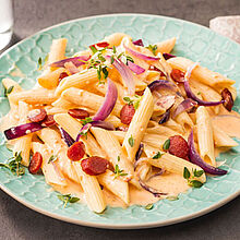 Rezept Penne mit Cabanossi und Brunch