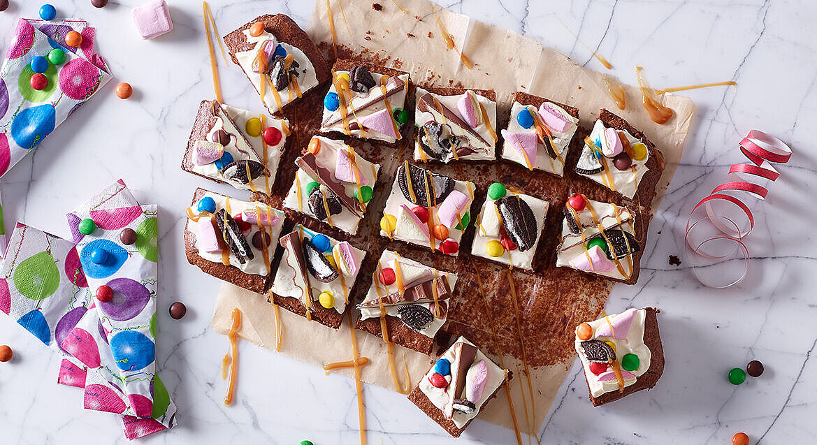 Saftige Brownies mit Frischkäsecreme