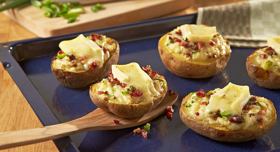 Gefüllte Kartoffeln à la Tartiflette