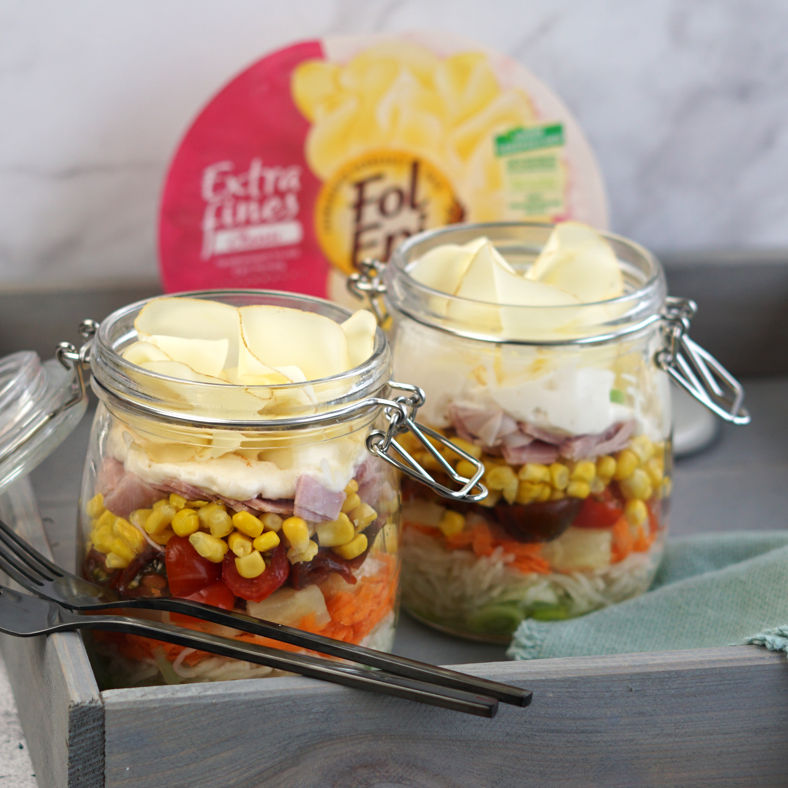 Klassischer Schichtsalat