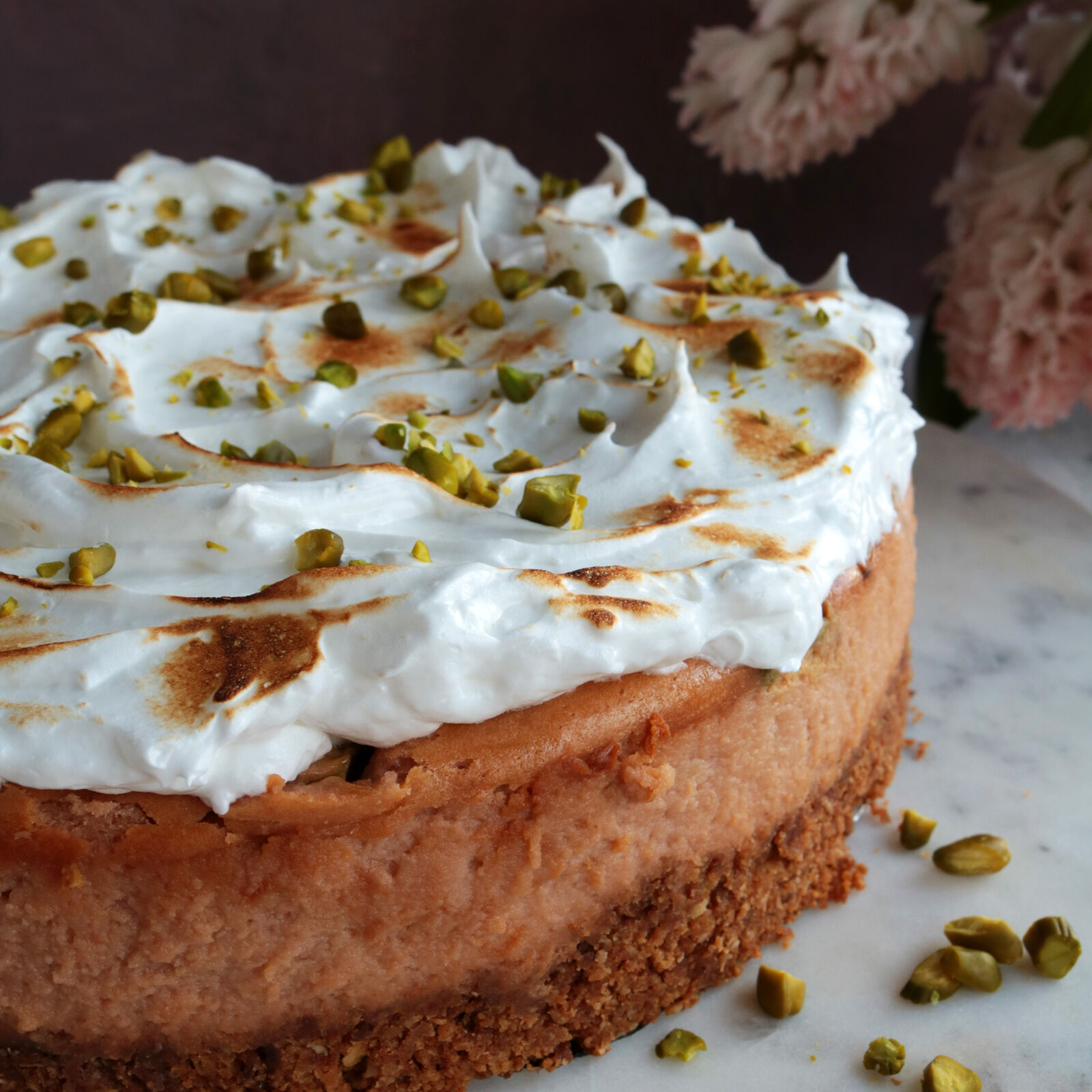 Rhabarber-Torte mit Baiser