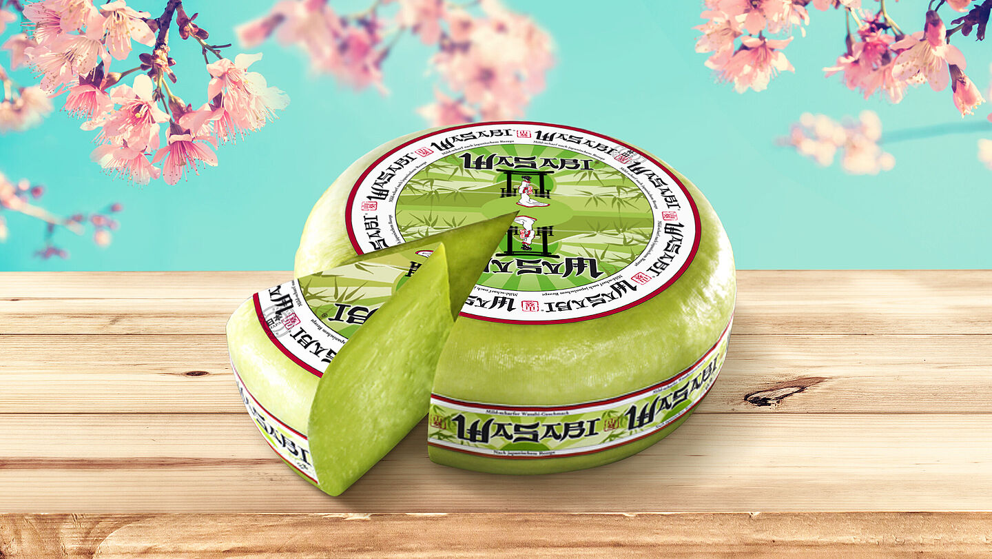 Wasabi-Käse mit Kirschblüten