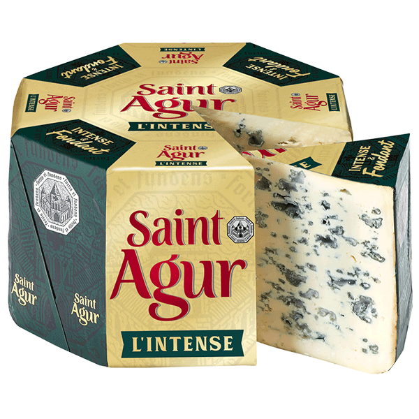 Saint Agur L&#039;Intense Käsetheke Theke packshot slice