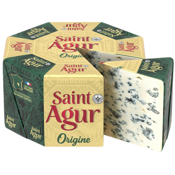 Saint Agur L'Intense Käsetheke Theke packshot slice